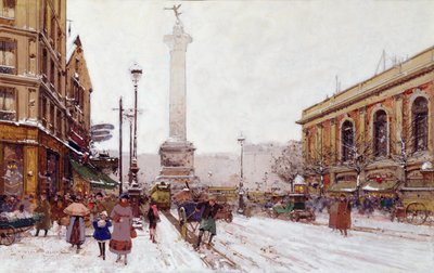 Place de la Bastille by Eugene Galien Laloue